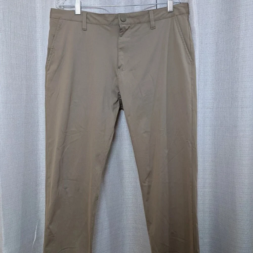 Rhone Pants Commuter Slim Khaki Trousers Mens Size 34x25 Performance Office